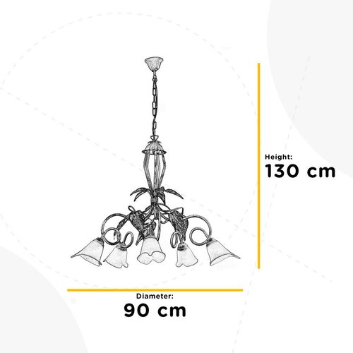 ONLI luster na lancu vanda 5xE14/6W/230V Slike