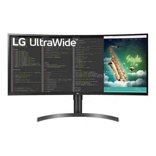 LG 35WN75CP-B 35&amp;quot; VA zakrivljeni LED monitor, UltraWide QHD, DisplayPort, 100 Hz, FreeSync, Vesa, fekete 35WN75CP-B.AEU Slike