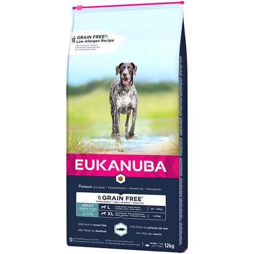Eukanuba Grain Free Adult Large Dogs losos - 3 kg Slike