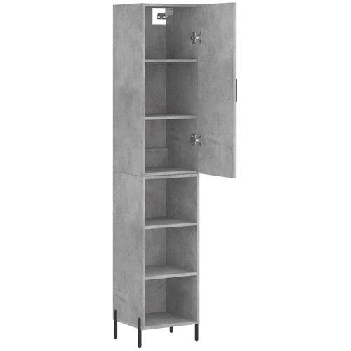  Visoka komoda siva betona 34,5x34x180 cm od konstruiranog drva Slike
