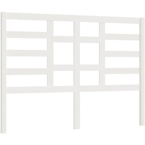 Maison Chic posteljno vzglavje - vzglavna omarica - nočna omarica belo 146x4x104 cm trdna borovina, (21705896) Slike