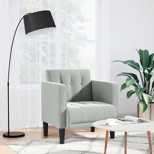 SOFA s naslonima za ruke svijetlosiva 53 cm bar&scaron;unasta Cijene