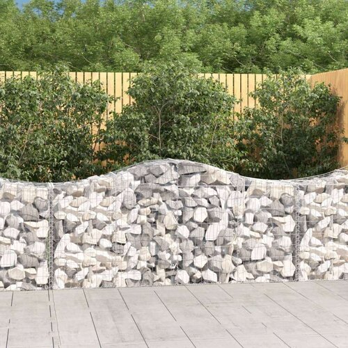  Lučne gabionske ko&amp;scaron;are 18 kom 200x50x80/100cm pocinčano željezo Slike