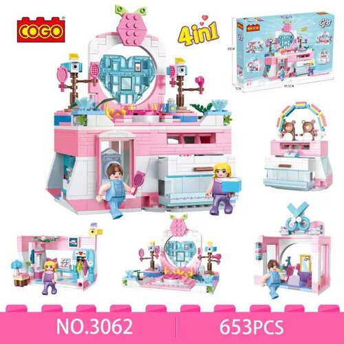 Cogo Girls kolekcija: Sto za ulep&amp;scaron;avanje 4u1 - Broj delova: 653 Slike