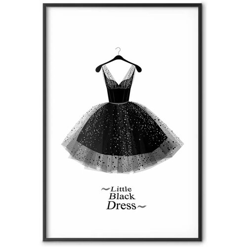  Plakat - Little Black Dress 21x30 Crni okvir s margom Slike