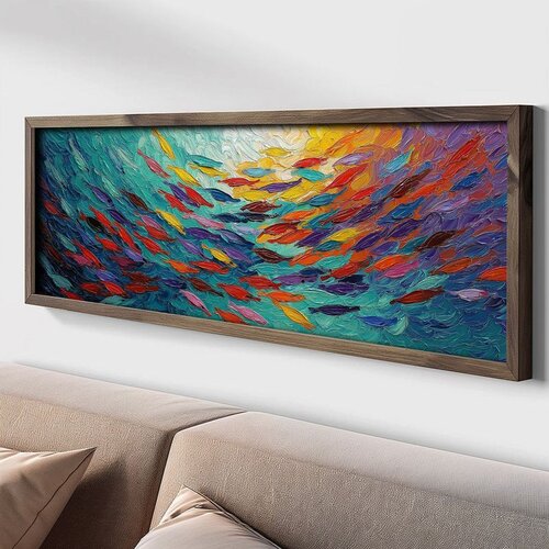 WALLXPERT LAC167-120 Multicolor Decorative Framed MDF Painting Cene