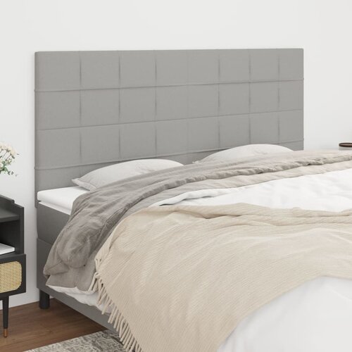 vidaXL uzglavlja 4 kom svjetlosivi 80x5x78/88 cm od tkanine Cijene