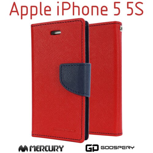 mobiline.si preklopni ovitek / etui / zaščita Mercury Fancy Diary Case za Apple iPhone SE / iPhone 5S / iPhone 5 - rdeči & modri Cene