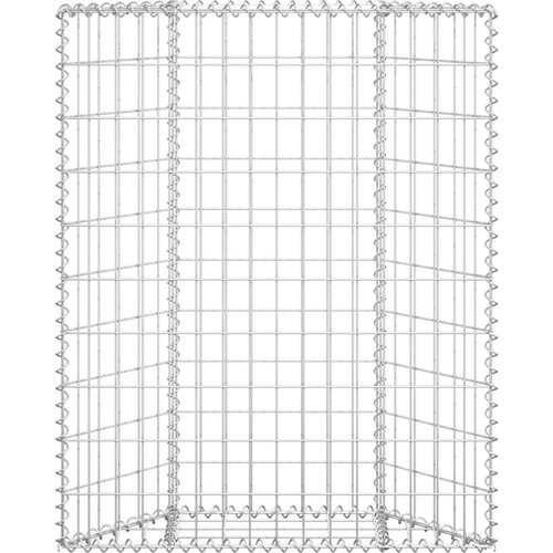 VidaXL trapezna gabionska gredica od pocinčanog čelika 80x20x100 cm Slike