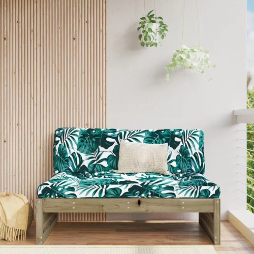 vidaXL Srednja vrtna sofa 120 x 80 cm od impregnirane borovine