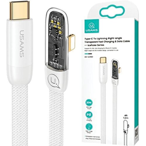 Usams USB-C KABEL ZA LIGHTNING 20W PD HITRO POLNJENJE 1.2M ZA IPHONE BEL, (21980378) Cene