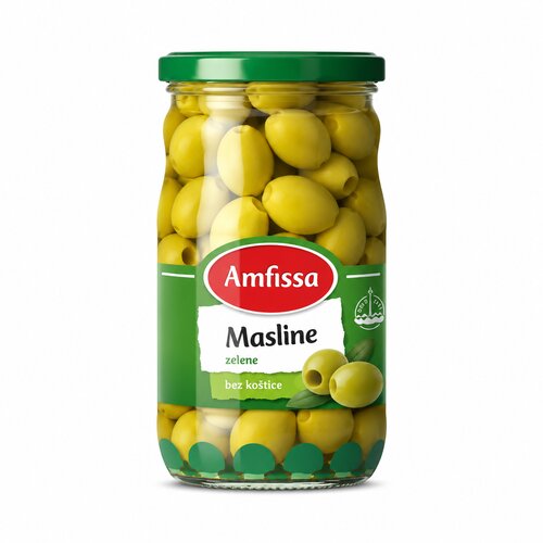 Amfissa Masline bez košpica, 680g, Zelene Cene