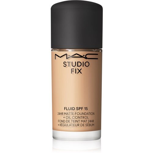 MAC Cosmetics Studio Fix Fluid SPF 15 24HR Matte Foundation + Oil Control Mini matirajoči tekoči puder SPF 15 odtenek NW20 15 ml Slike
