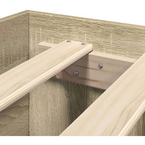 VidaXL Okvir za krevet boja hrasta 90 x 190 cm od konstruiranog drva Slike