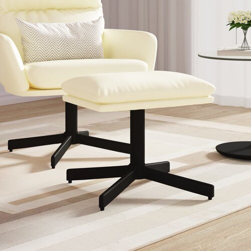 vidaXL stolček za noge krem 60x60x39 cm umetno usnje Cene