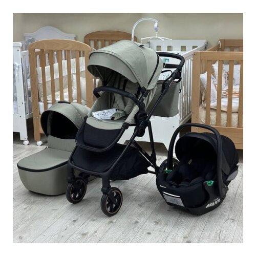 Kikka Boo Kolica Kara 3in1 premium set sa autosedi&amp;scaron;tem I-Xtend I-size i tvrdom korpom Grey ( KKB23142 XTSET ) Slike