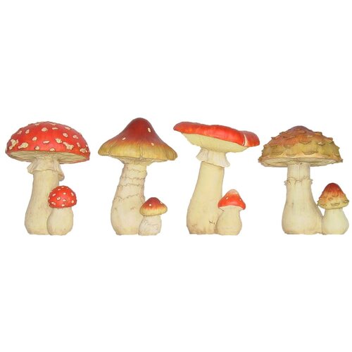 Esschert Design Vrtni kipići u setu 4 kom od polyresina Toadstool – Cijene