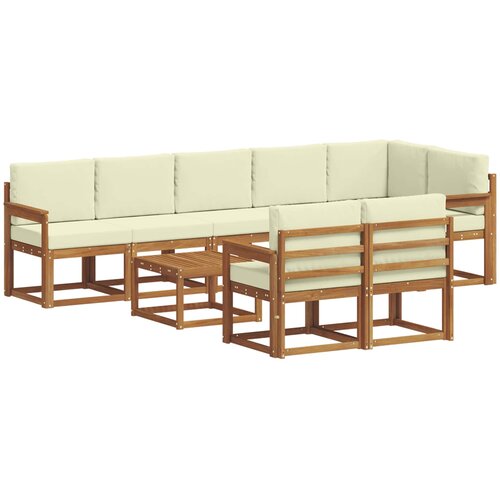  Set vanjskih sofa 9 kom. Prirodna i krem Cene