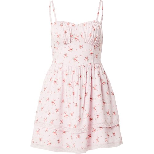 Hollister Poletna obleka pastelno zelena / ros&amp;eacute; / staro roza / pastelno roza Slike