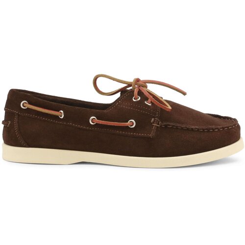 Duca di Morrone Mokasini &amp;amp; Jadralni čevlji Santiago - Suede Brown Kostanjeva Slike