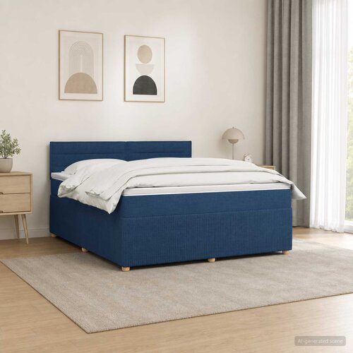  Boxspring krevet s madracem Plava 180 x 200 cm Tkanina Cene