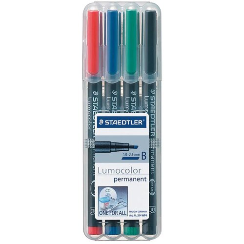 Staedtler Marker Lumocolor 314 WP4 1-2,5 mm, 4 barve Cene