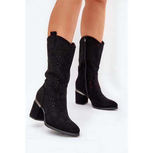 S. BARSKI Cut-out Cowboy Boots Mid-calf S.Barski Cene