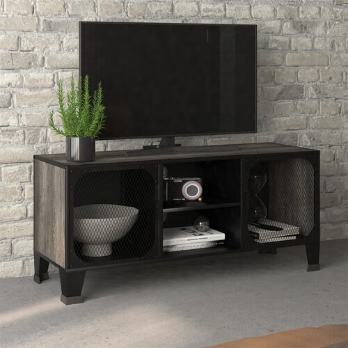 TV ormarić sivi 105 x 36 x 47 cm od metala i MDF-a Cene