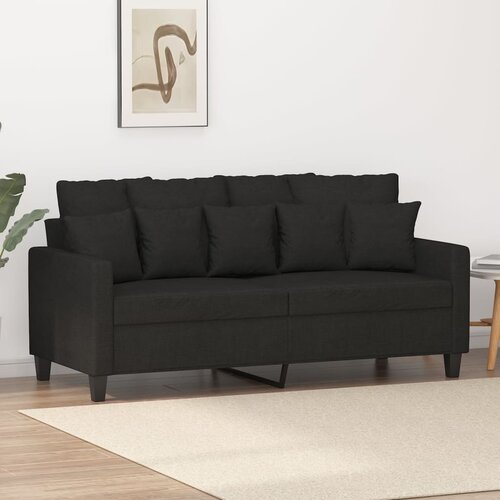 vidaXL Dvosjed od tkanine crni 140 cm Cijene