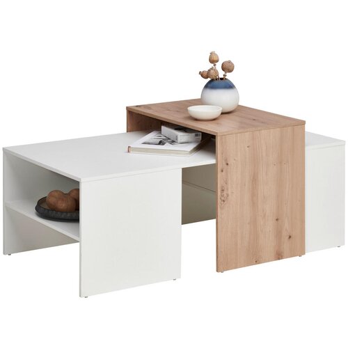 Hom`in klubska miza, 115/50/70 cm bela, barve hrasta Slike