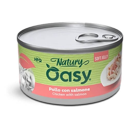 Oasy Cat Natury Adult fileji v želeju, konzerva - pi&scaron;čanec in losos - 150 g 150 g Cene