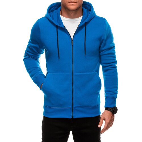 Edoti Unzipped men&amp;#039;s BASIC hooded sweatshirt - blue Slike