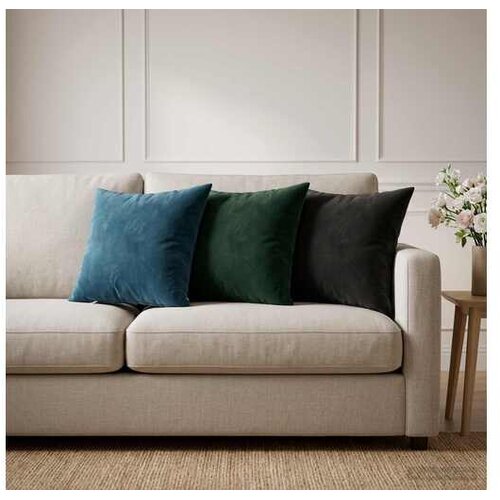 vidaXL Jastuk s jastukom HEERLEN 12 kom. Crna Bar&scaron;un - Crna 40 x 40 cm 12 Cijene