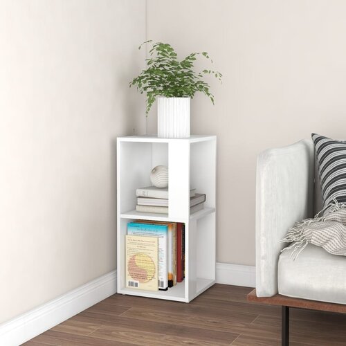 The Living Store Kotna omarica bela 33x33x67 cm iverna plo&amp;scaron;ča - Kotna Omarica, (21430024) Slike
