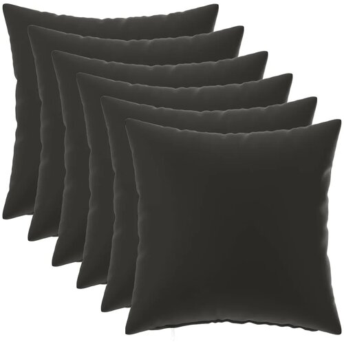  Jastuk s jastukom HEERLEN 6 kom. Crna Poliester - Crna 35 x 35 cm 6 Slike