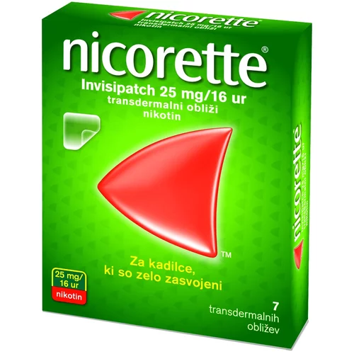  Nicorette Invisipatch 25 mg /16 ur, transdermalni obliž