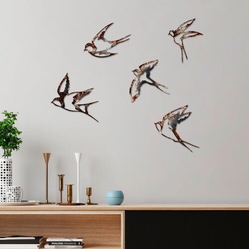  Birds-2 multicolor decorative metal wall accessory Slike