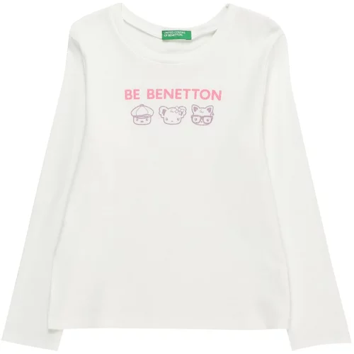 United Colors Of Benetton Majica ljubičasta / svijetloroza / bijela