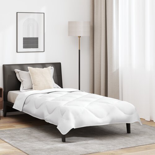 vidaXL Poletna odeja z blazino 2 pcs Bela 140 x 220 cm Mikrofibra Cene