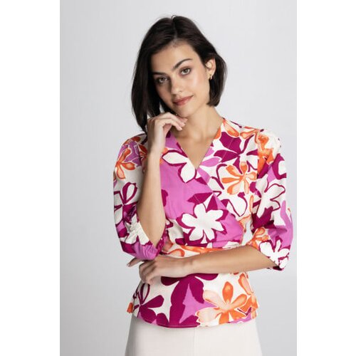 Legendww ženska bluza sa floralnim printom u jarkim bojama 4501-9474-13 Slike