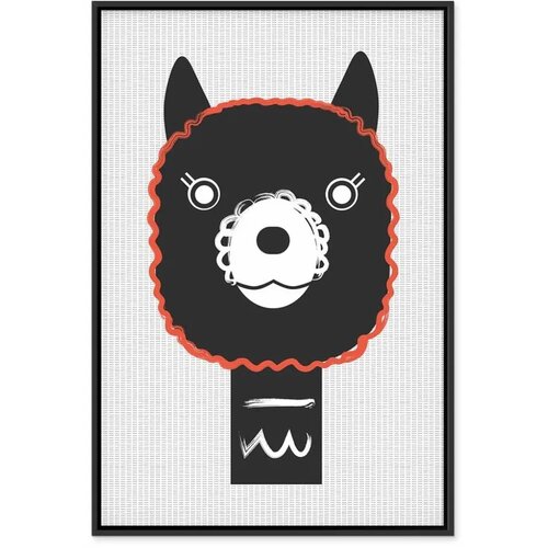  Slika - Decorative Alpaca (1 Part) Vertical 60x90 U crnom drvenom okviru Slike