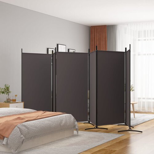 VidaXL Sobna pregrada sa 6 panela smeđa 520 x 180 cm od tkanine Slike