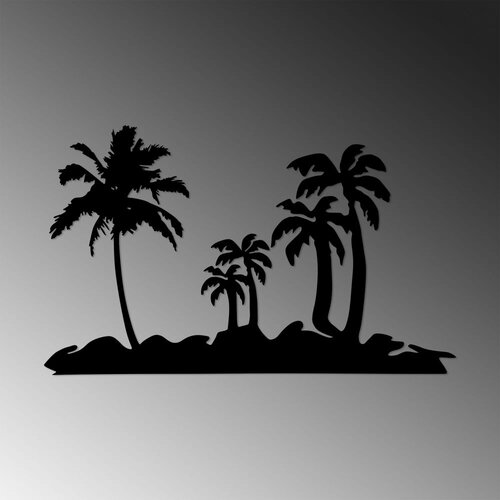 Wallity Zidna dekoracija Palm Trees-460, 70x42 cm, 1.5 mm, Crna Slike