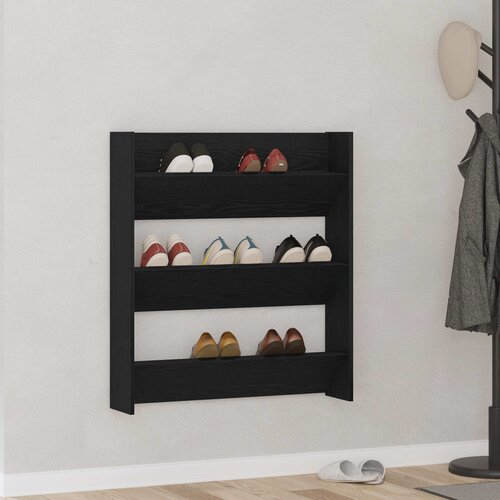  Ormar za cipele Crni hrast 80 x 18 x 90 cm Konstruirano drvo Cene