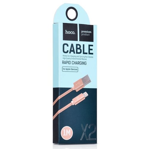 Hoco usb kabel - pleten X2 iphone lightning 1M zlat Cene