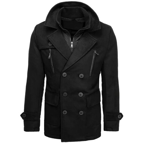 DStreet men's black coat CX0439 Cene