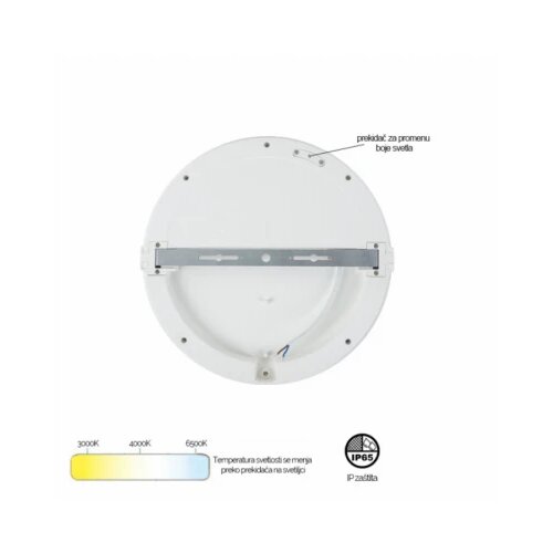  LED PLAFONJERA MONA-200-20W 3000/4000/6500K IP65 BELA Slike