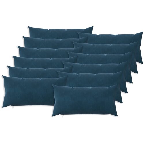  Presvlaka za jastuk 12 pcs HEERLEN Plava 40 x 80 cm Baršun Cene