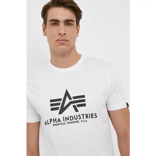 Alpha Industries Pamučna majica boja: bijela, s tiskom