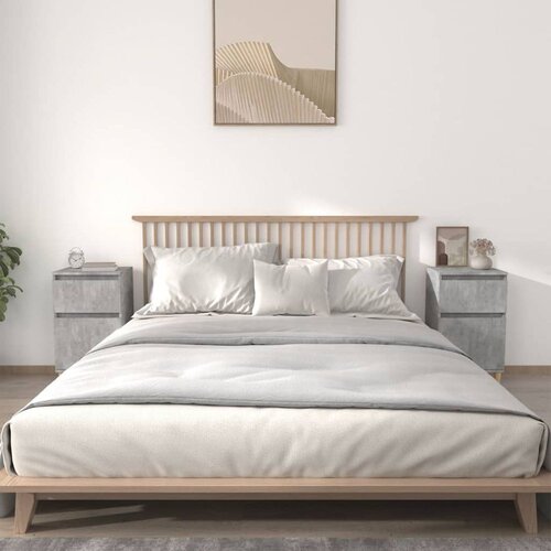  Noćni ormarići 2 kom siva boja betona 40x35x70 cm Slike